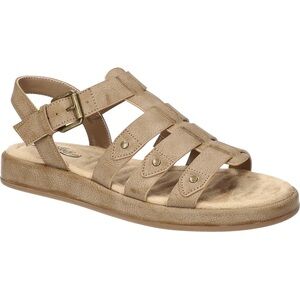 Easy Street Chirp Quarter Strap Gladiator Sandal-Wide Size in Taupe